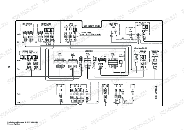 Взрыв-схема стиральной машины Privileg DYNAMIC5922, 20120 - Схема узла Control 113